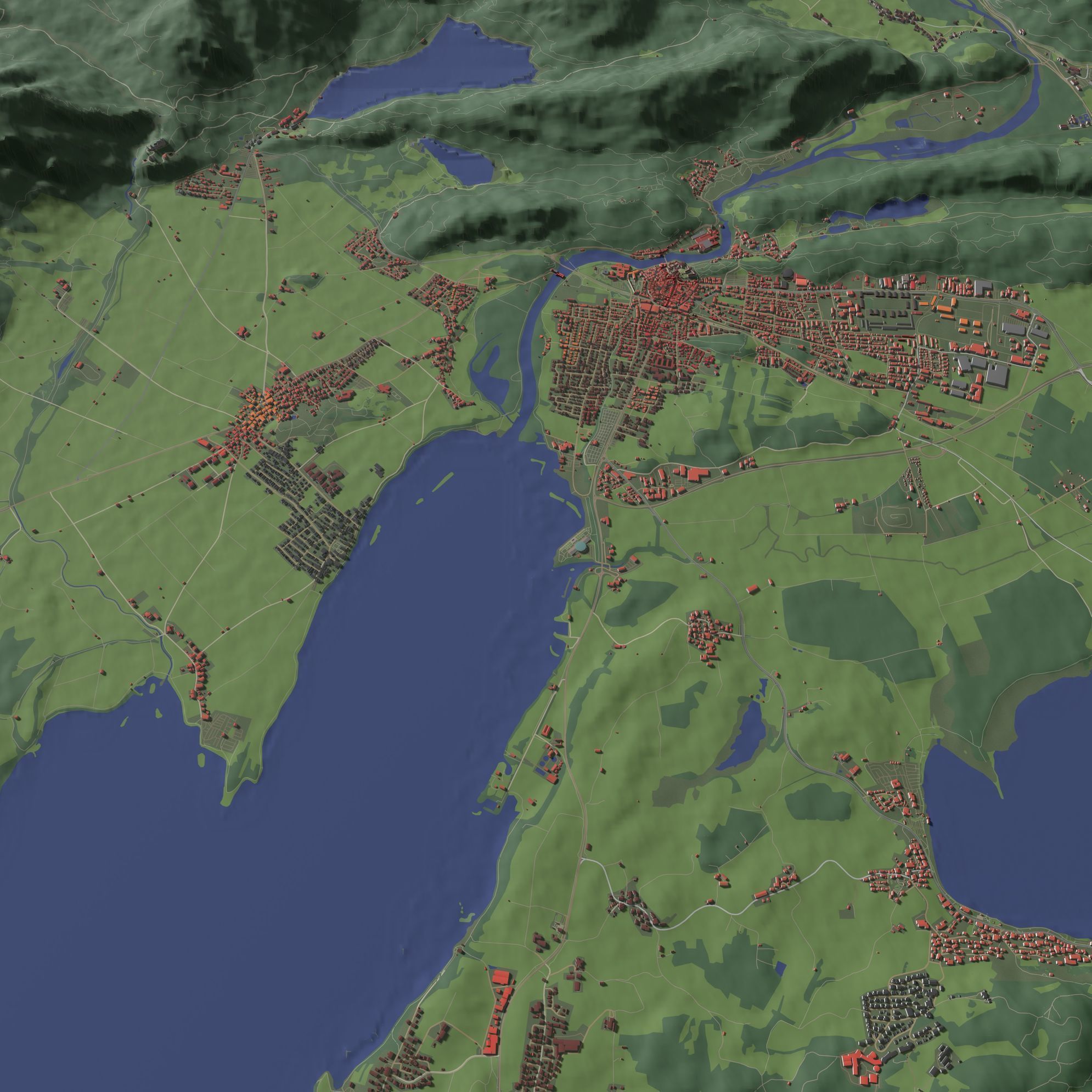 Fussen Germany - city and urban 3D model_2