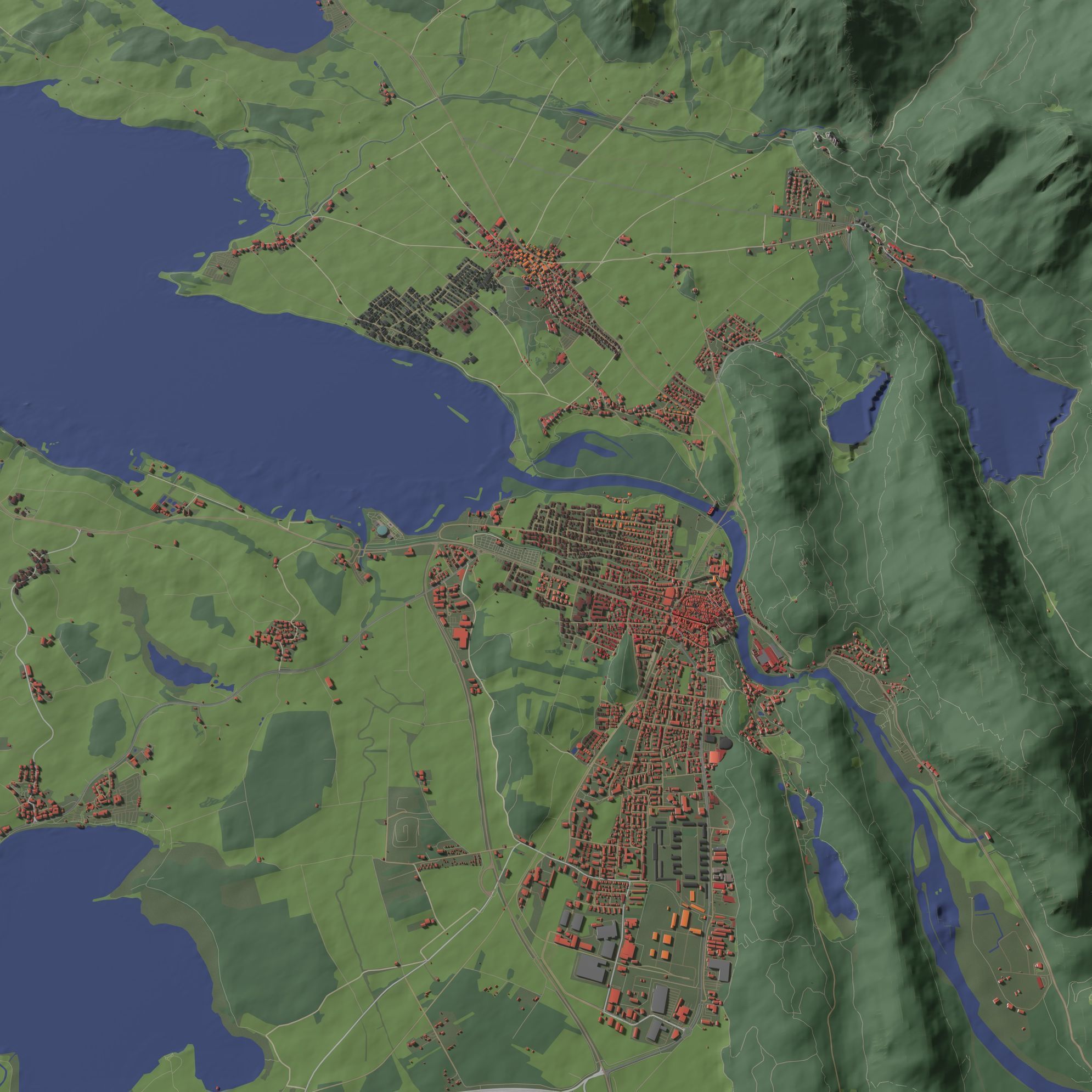 Fussen Germany - city and urban 3D model_1