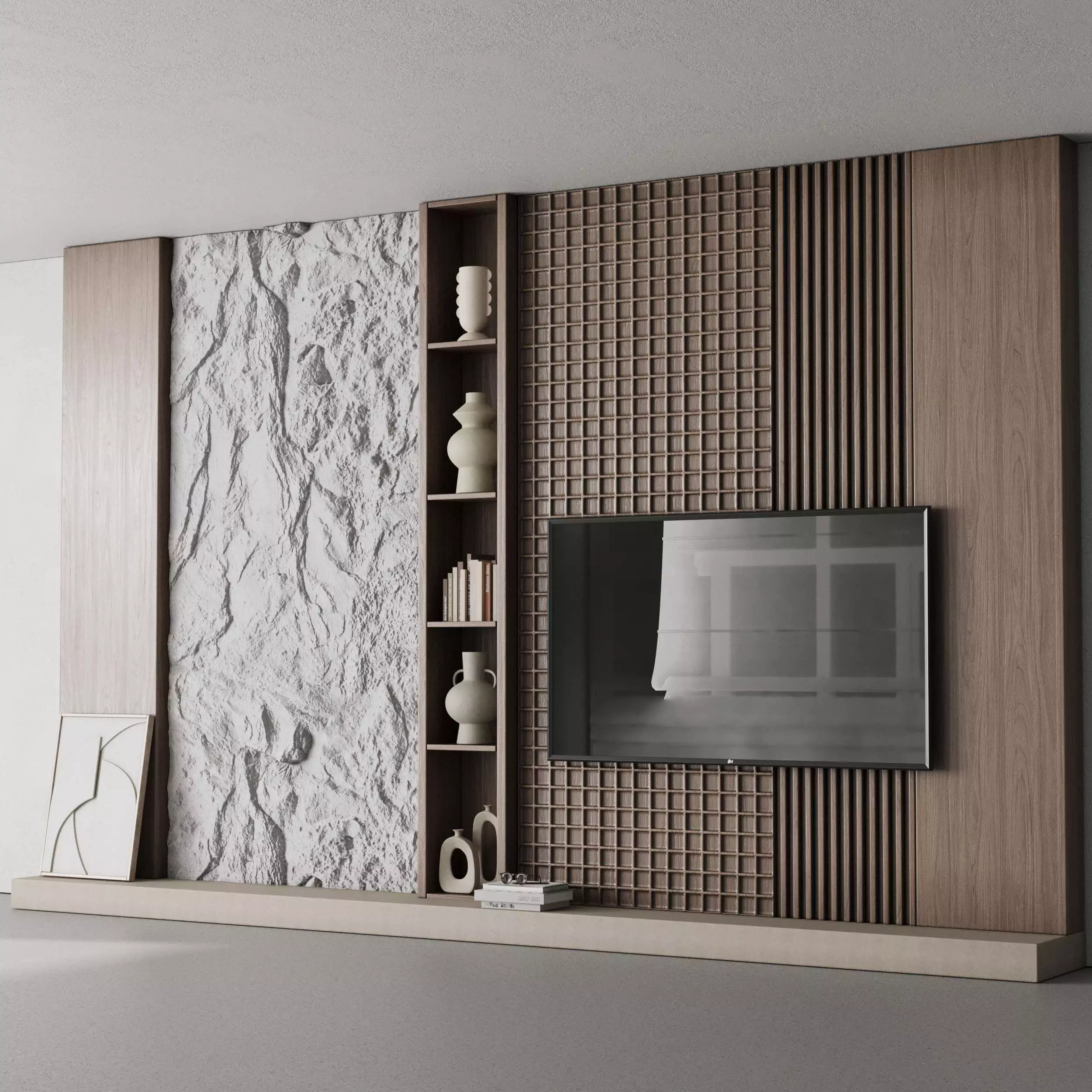 Tv Wall Set 16 3D model_0