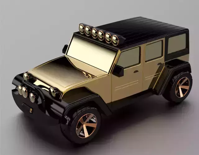 jeep rubicon 3D print model