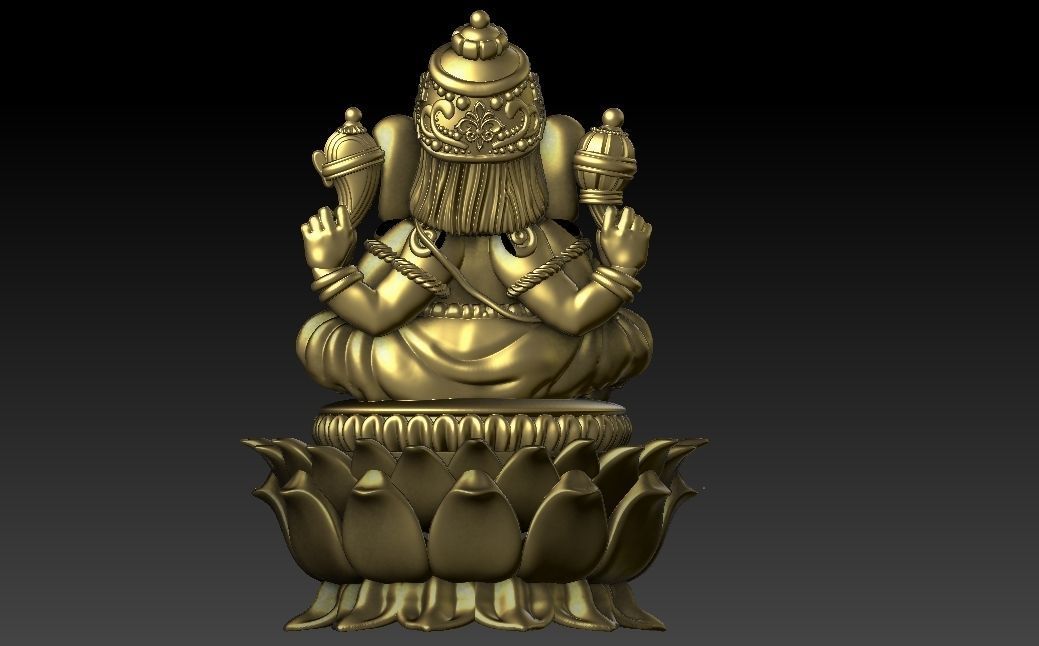 Lord Ganesh 3d model for jewelry  3D print model_4