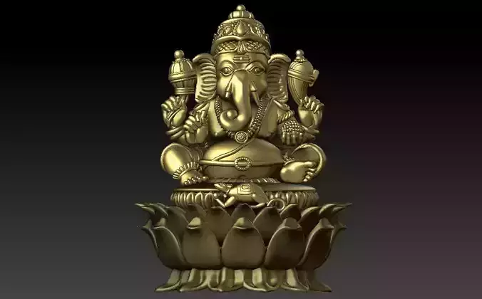Lord Ganesh 3d model for jewelry 