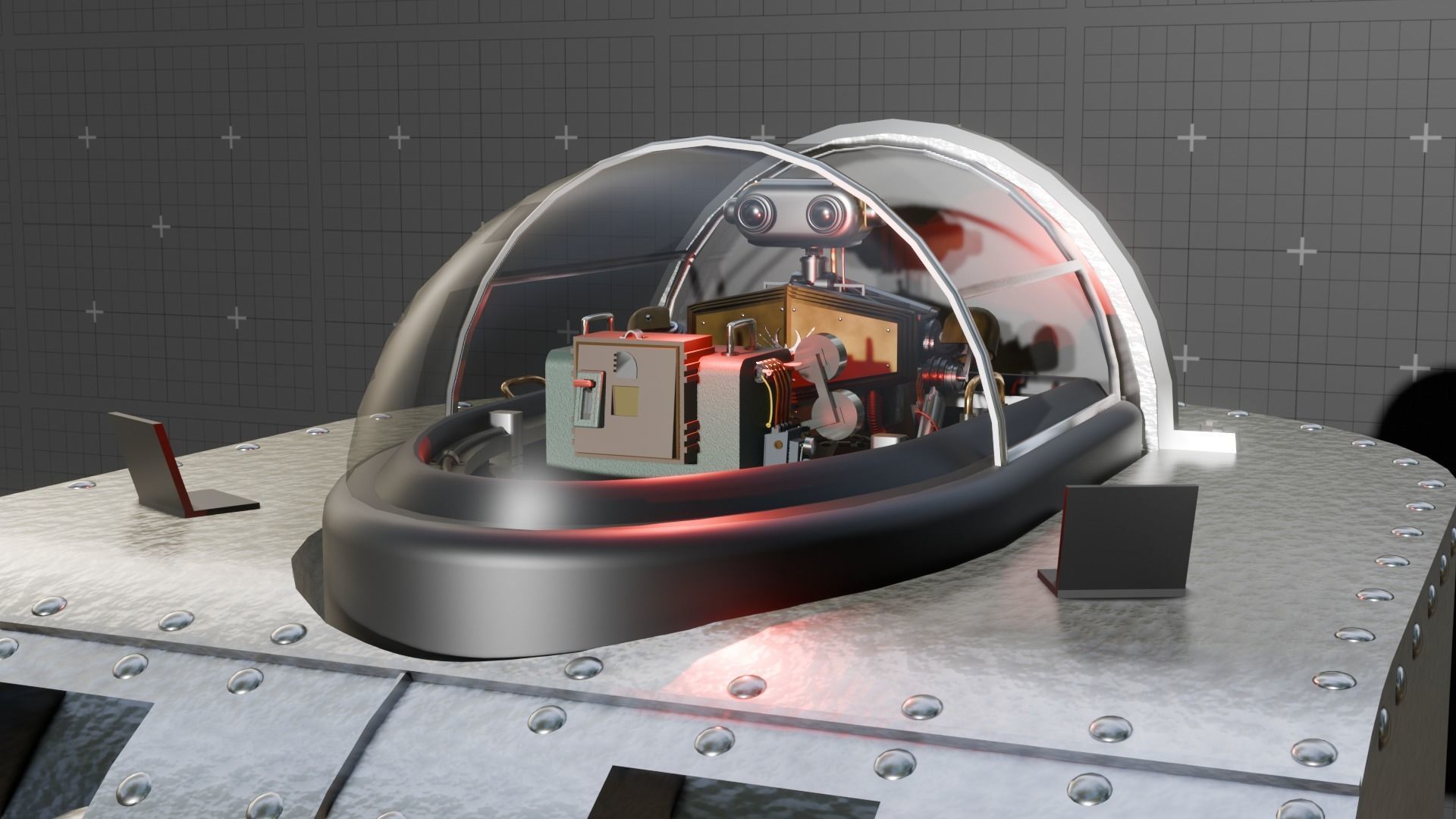 Dieselpunk Walker Mech 3D model_2