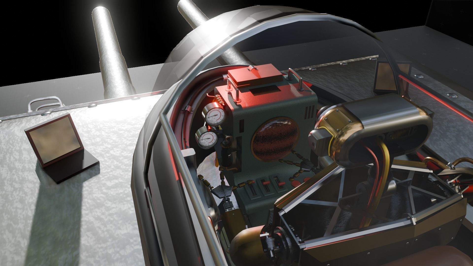 Dieselpunk Walker Mech 3D model_3