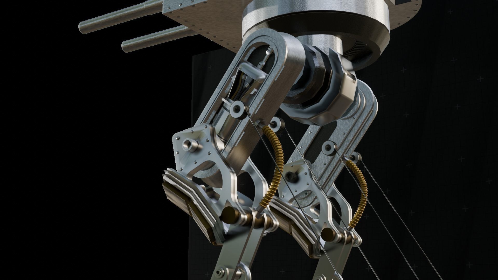 Dieselpunk Walker Mech 3D model_1