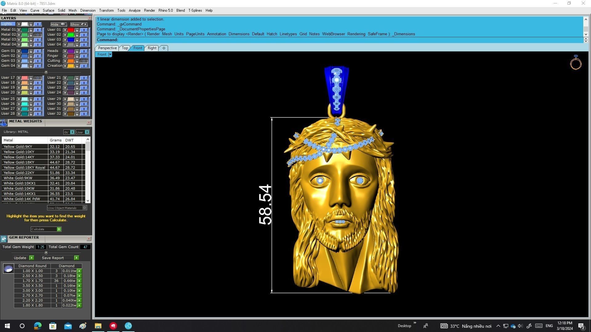 A7419 Asian Diamond Women Bangle Bracelets 3D print model_6