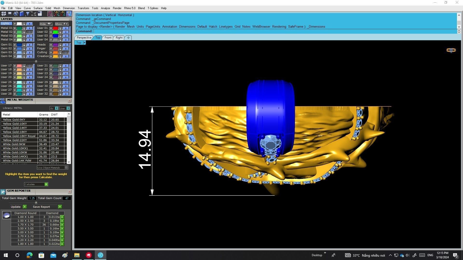 A7419 Asian Diamond Women Bangle Bracelets 3D print model_5