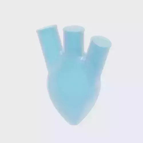 Glassy Pear Shaped Three Neck Flask