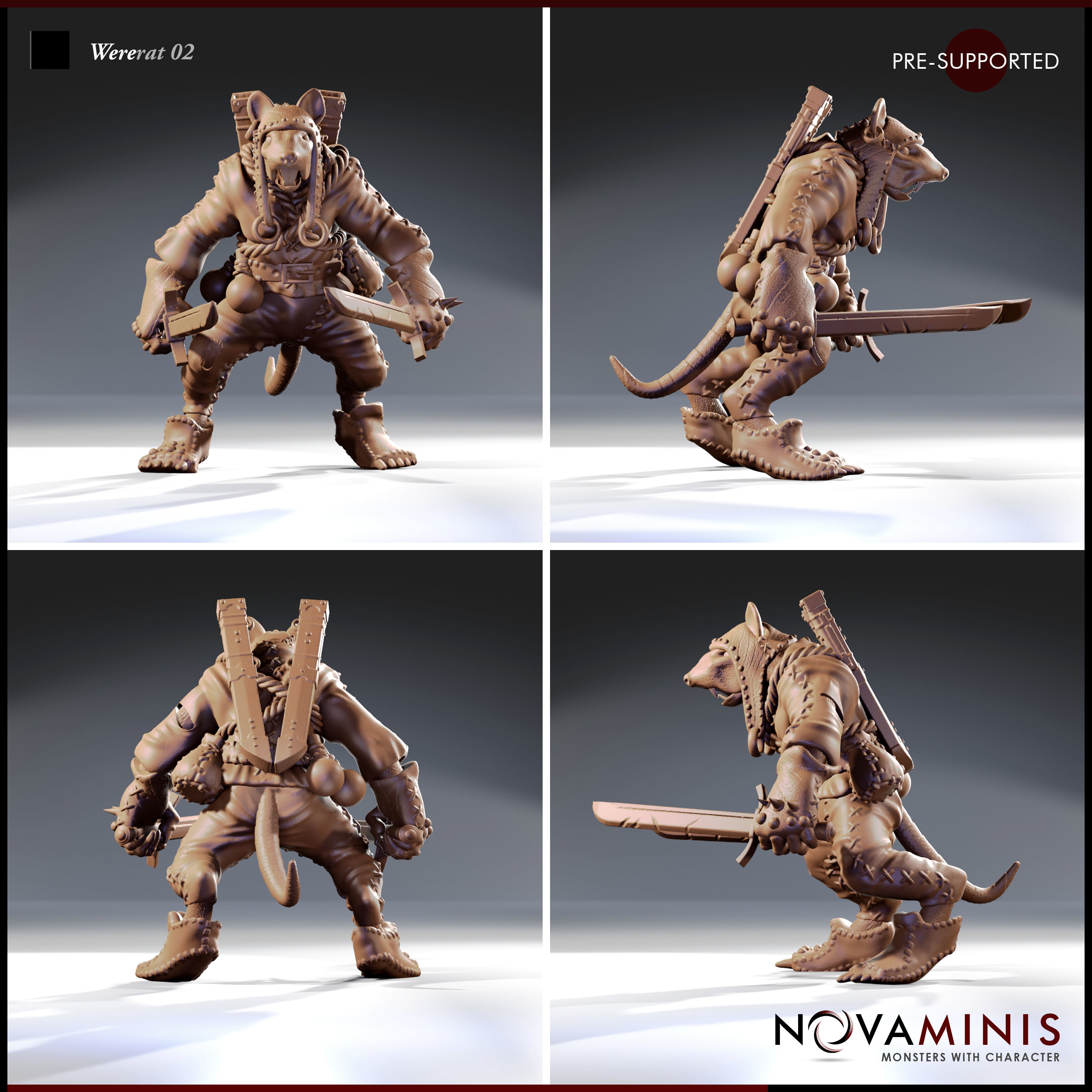 Wererat 02 3D print model_2