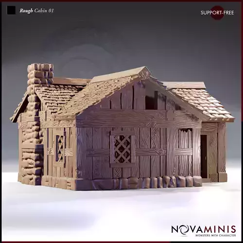 Rough Cabin 01 3D print model