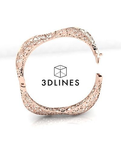 Fusion bracelet bangle gold super luxury and lightweight   3D print model