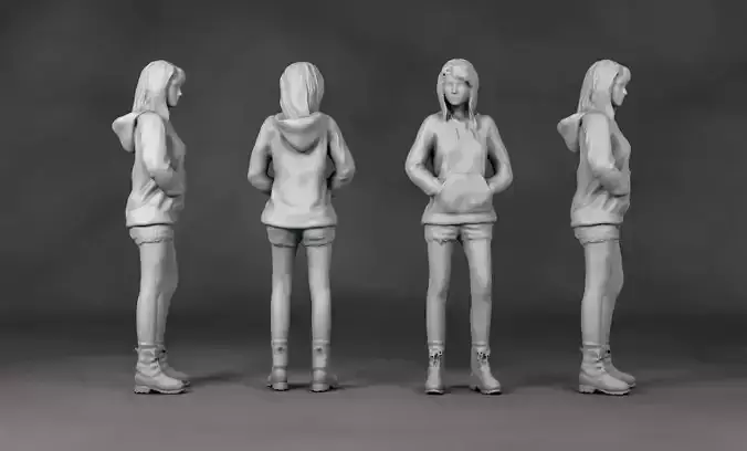 Hoodie Girl Action Figure