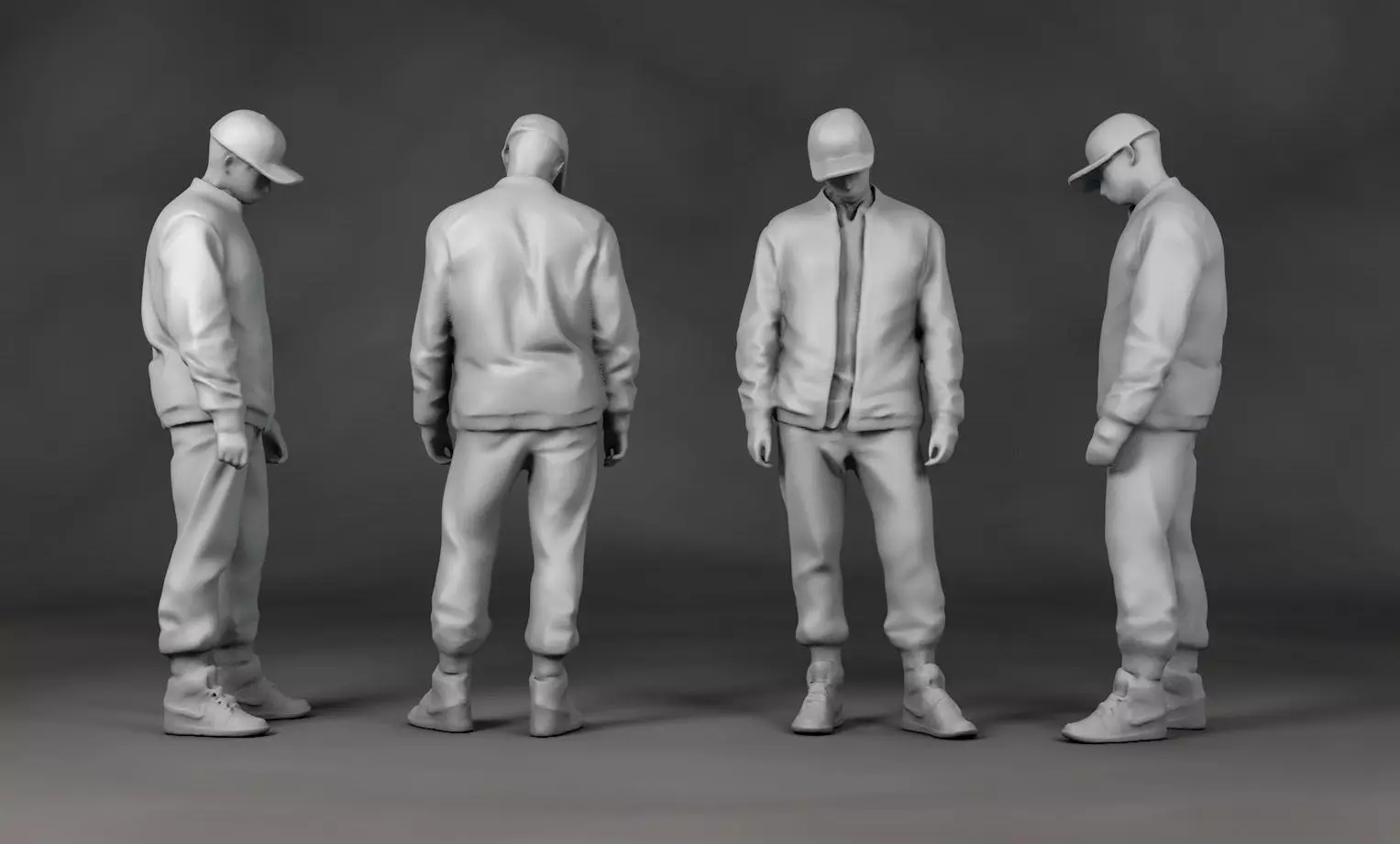 Man in Jacket Action Figure 3D print model_0