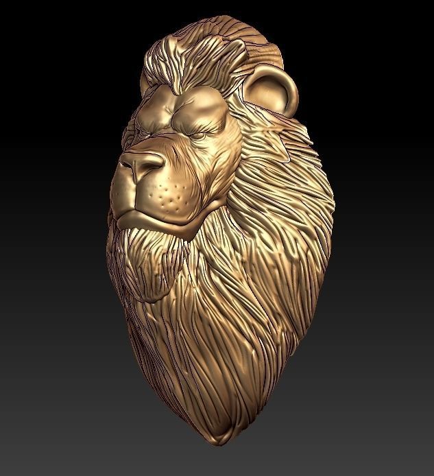 Lion Pendant 3D print model_3