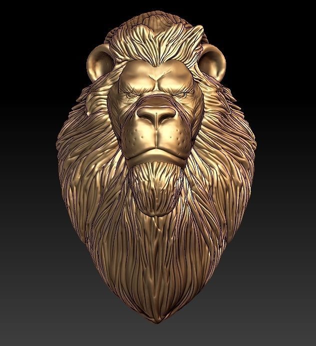 Lion Pendant 3D print model_1