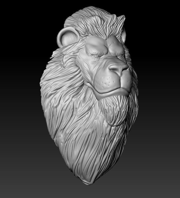 Lion Pendant 3D print model_6