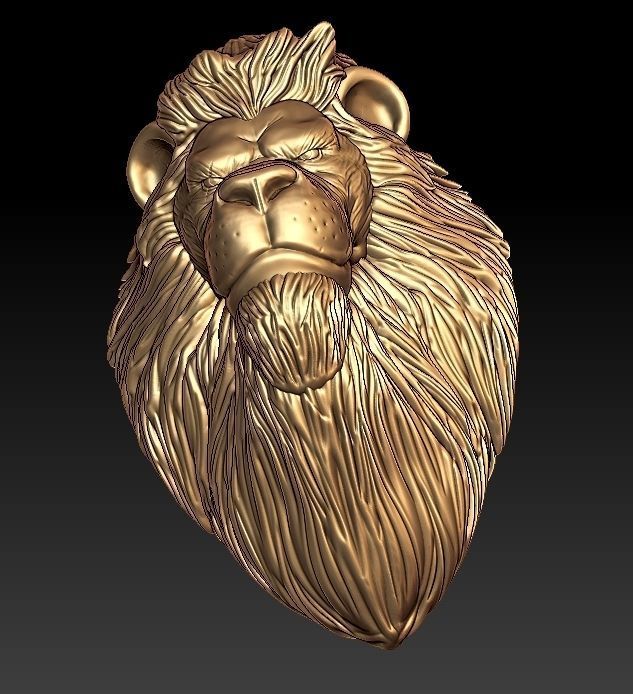 Lion Pendant 3D print model_5
