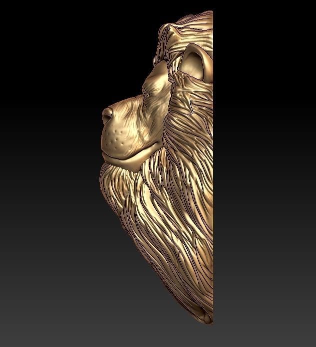Lion Pendant 3D print model_4