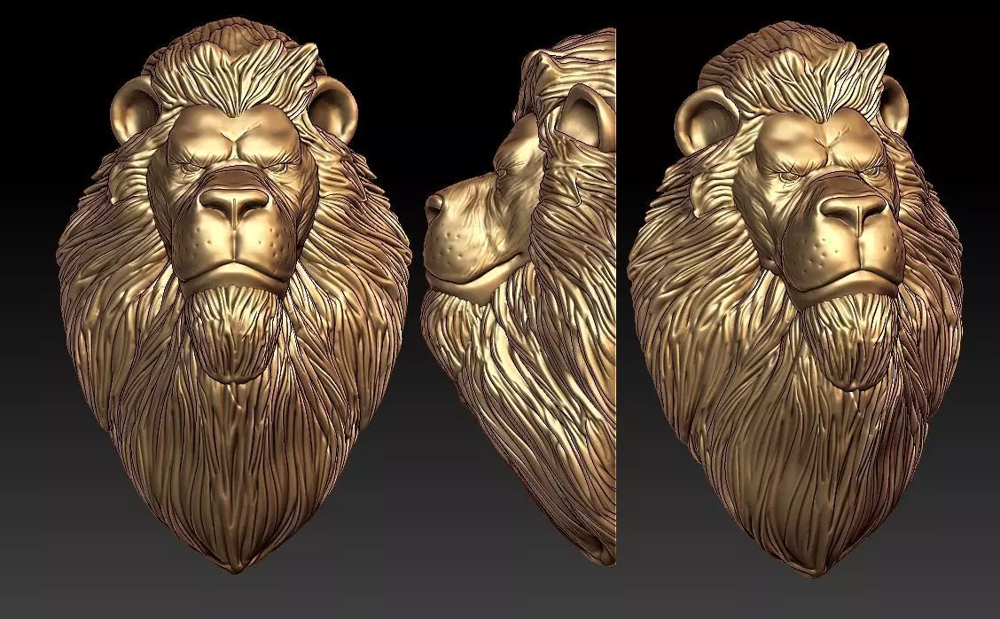 Lion Pendant 3D print model_0