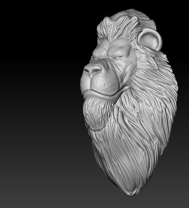 Lion Pendant 3D print model_7