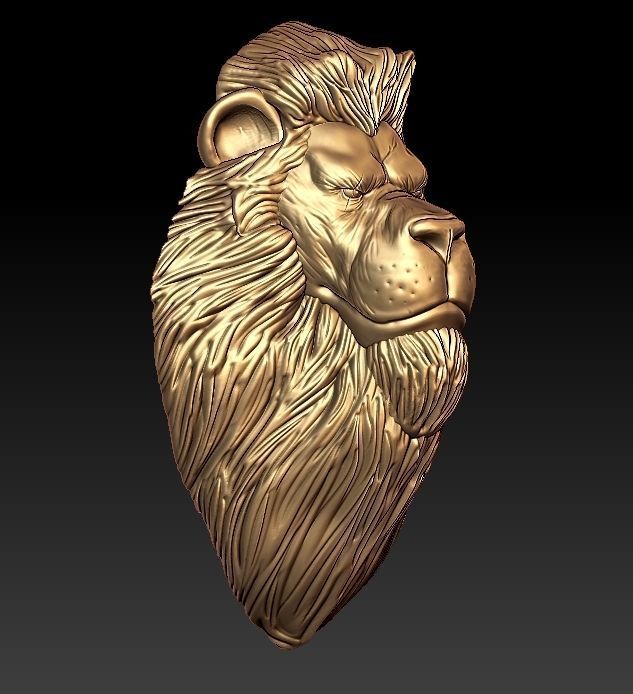 Lion Pendant 3D print model_2