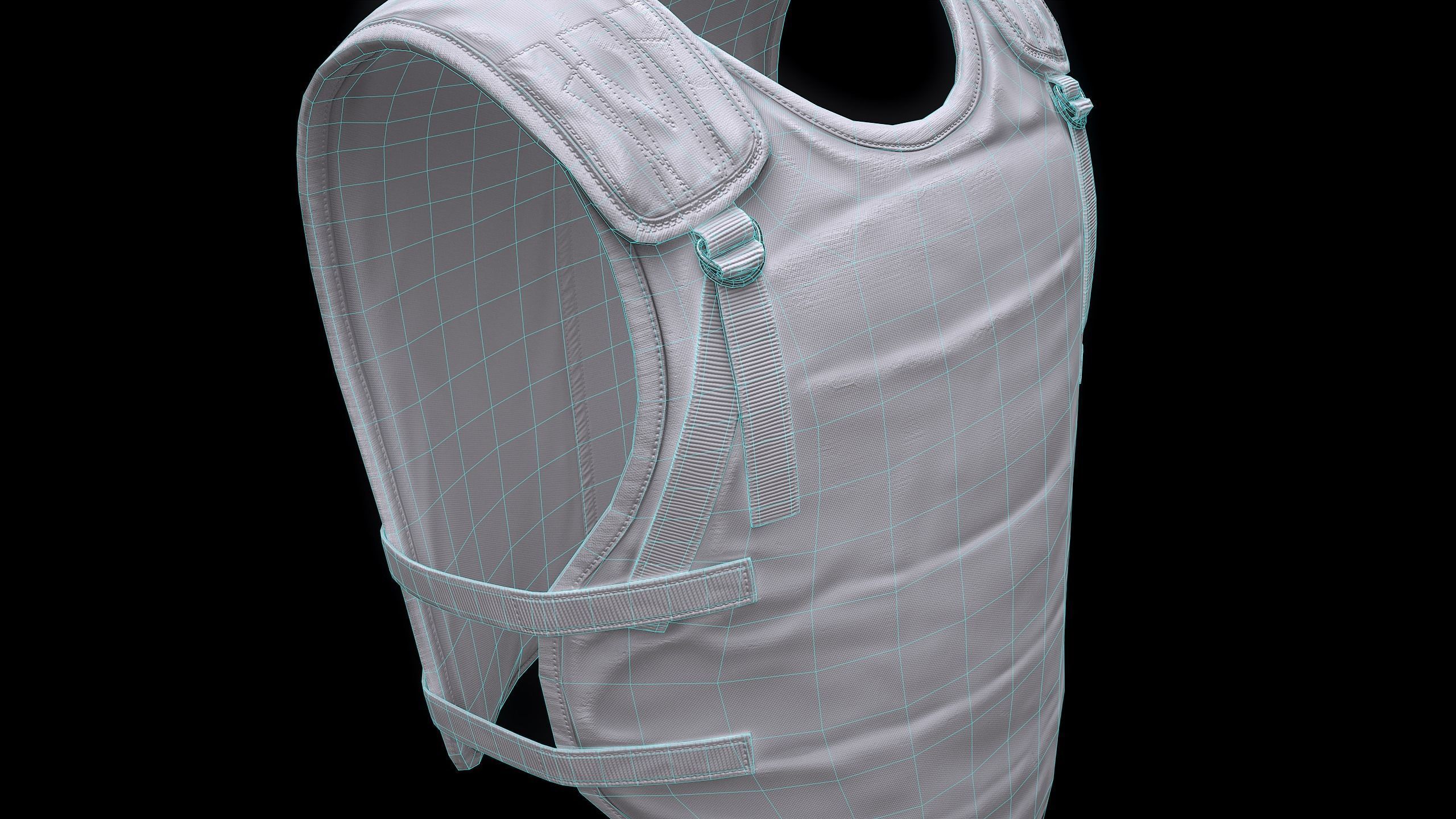 6B2 Body Armor Low-poly 3D model_14