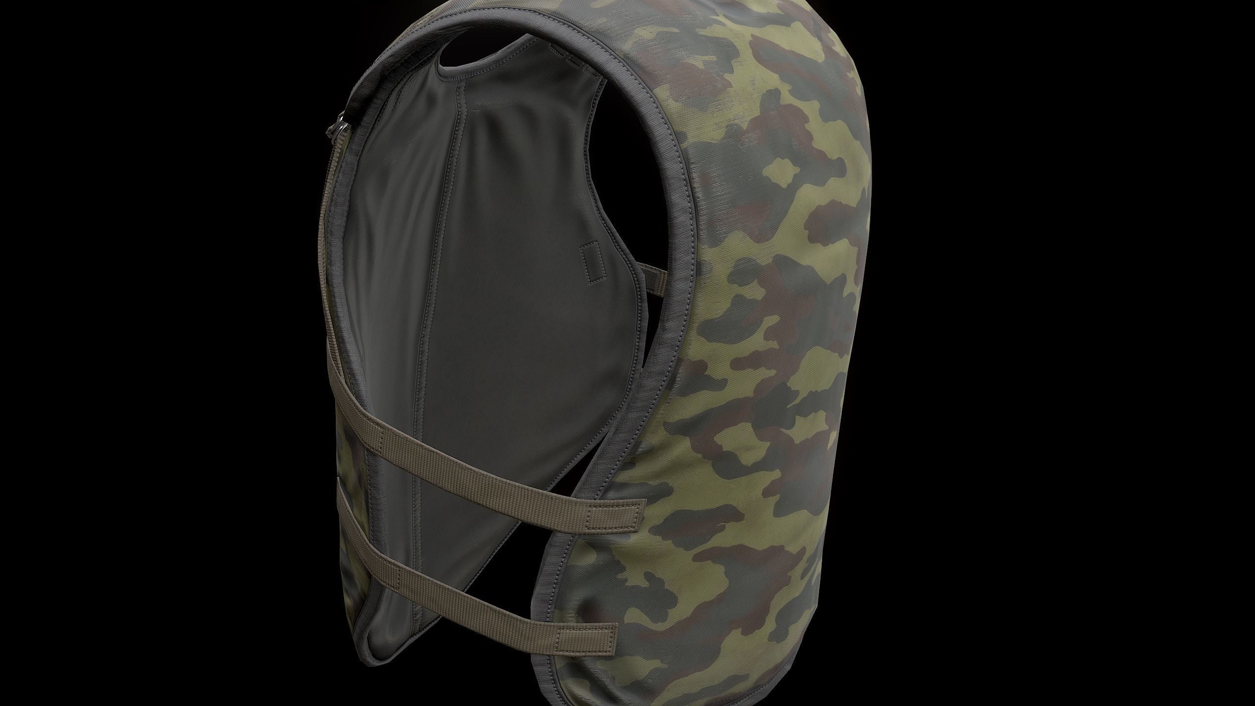 6B2 Body Armor Low-poly 3D model_6