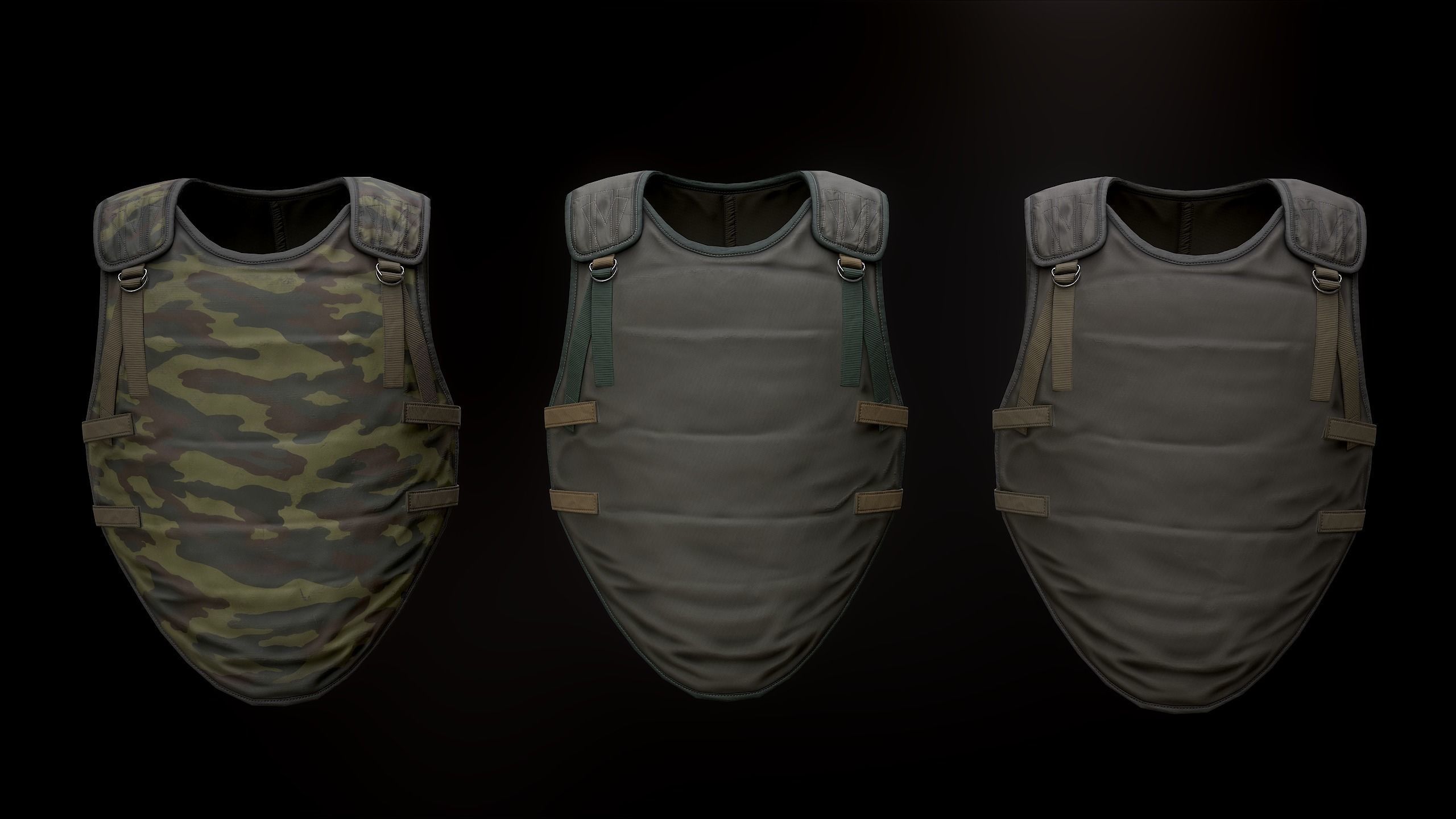 6B2 Body Armor Low-poly 3D model_10
