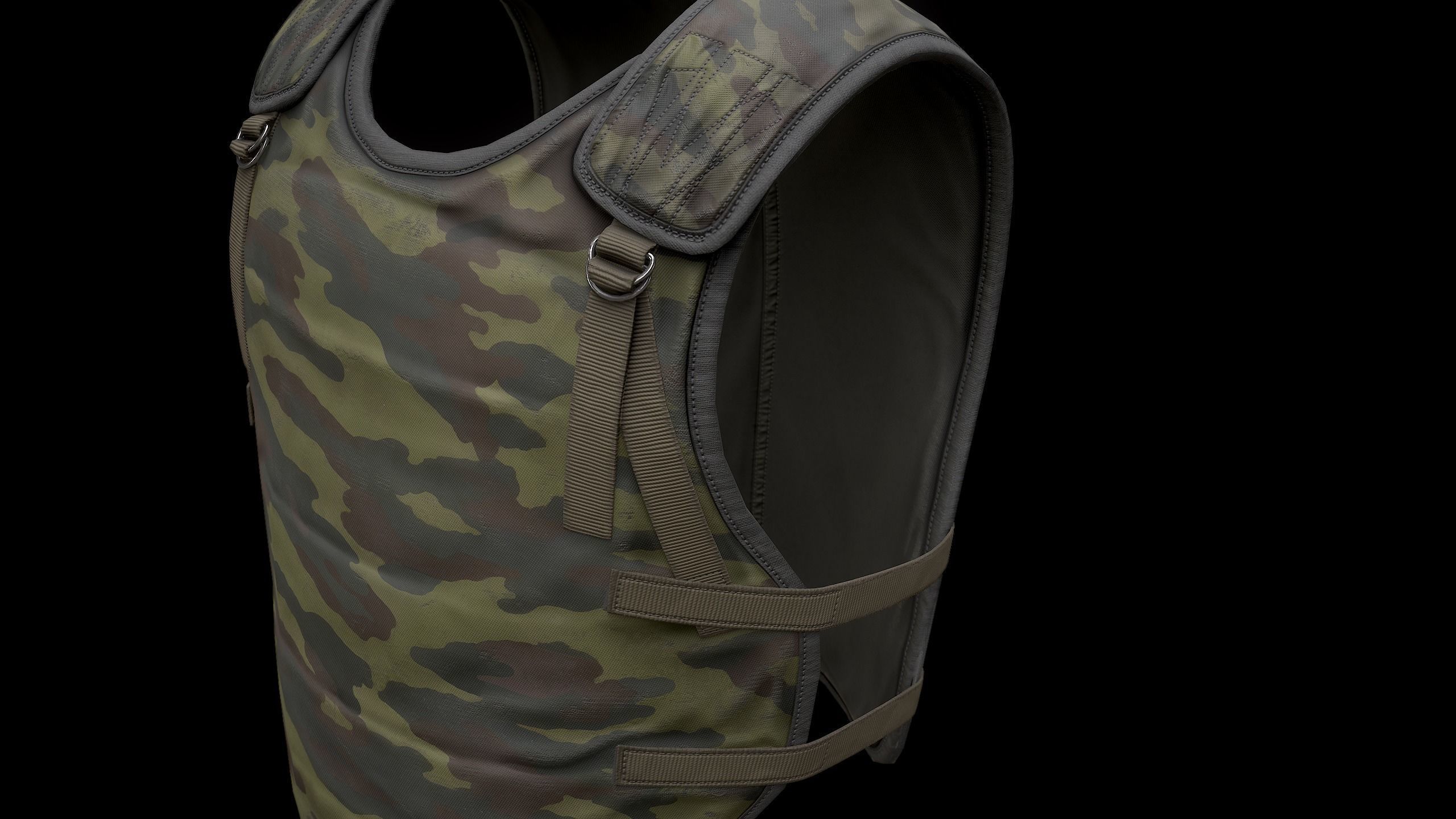 6B2 Body Armor Low-poly 3D model_5