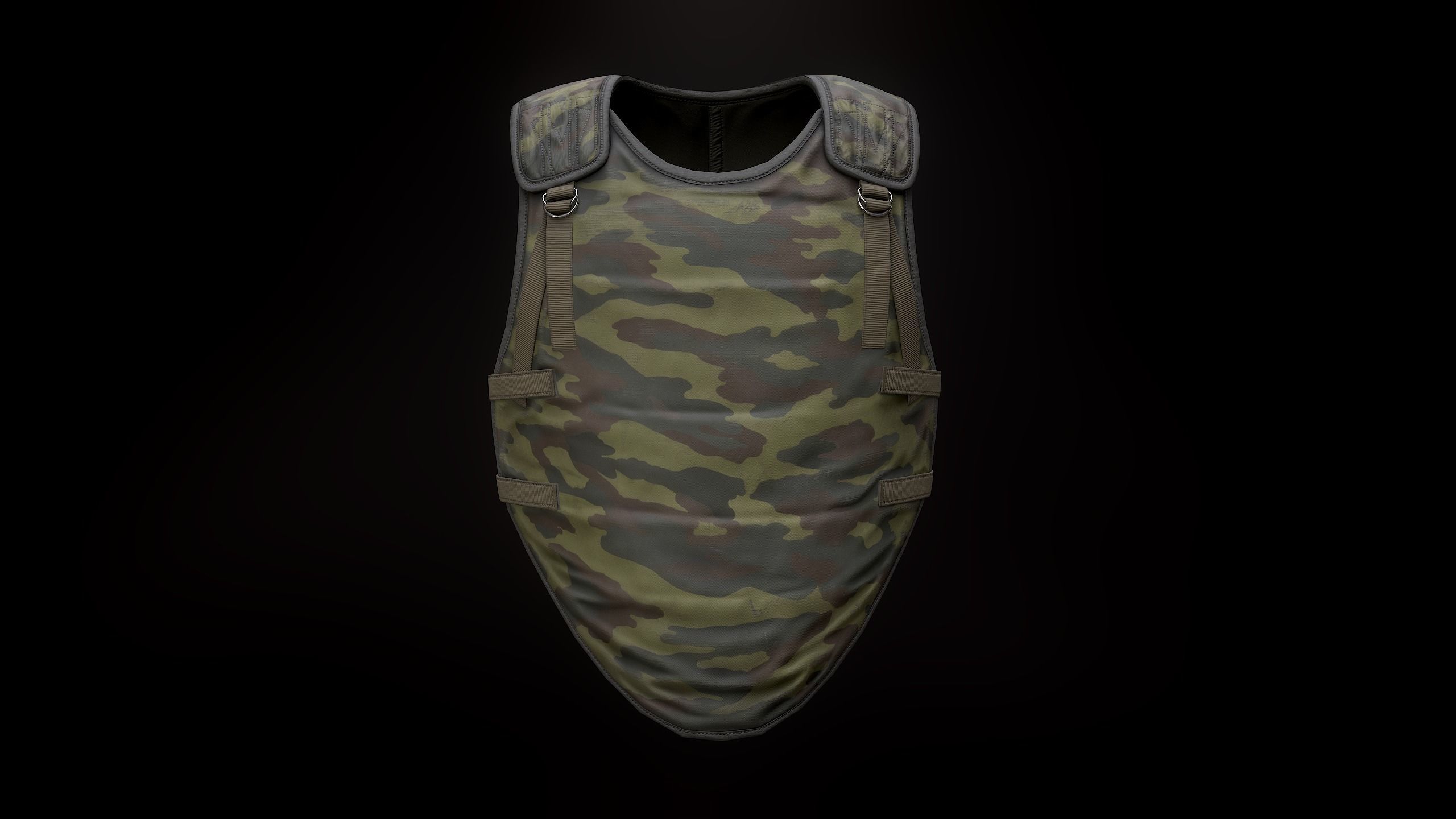 6B2 Body Armor Low-poly 3D model_1