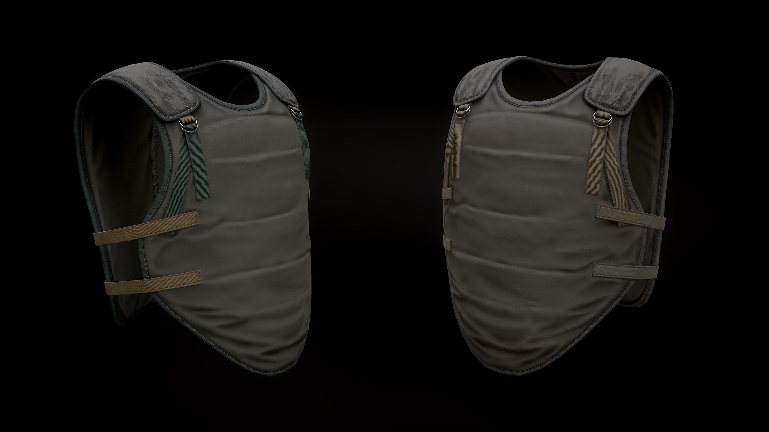 6B2 Body Armor Low-poly 3D model_11