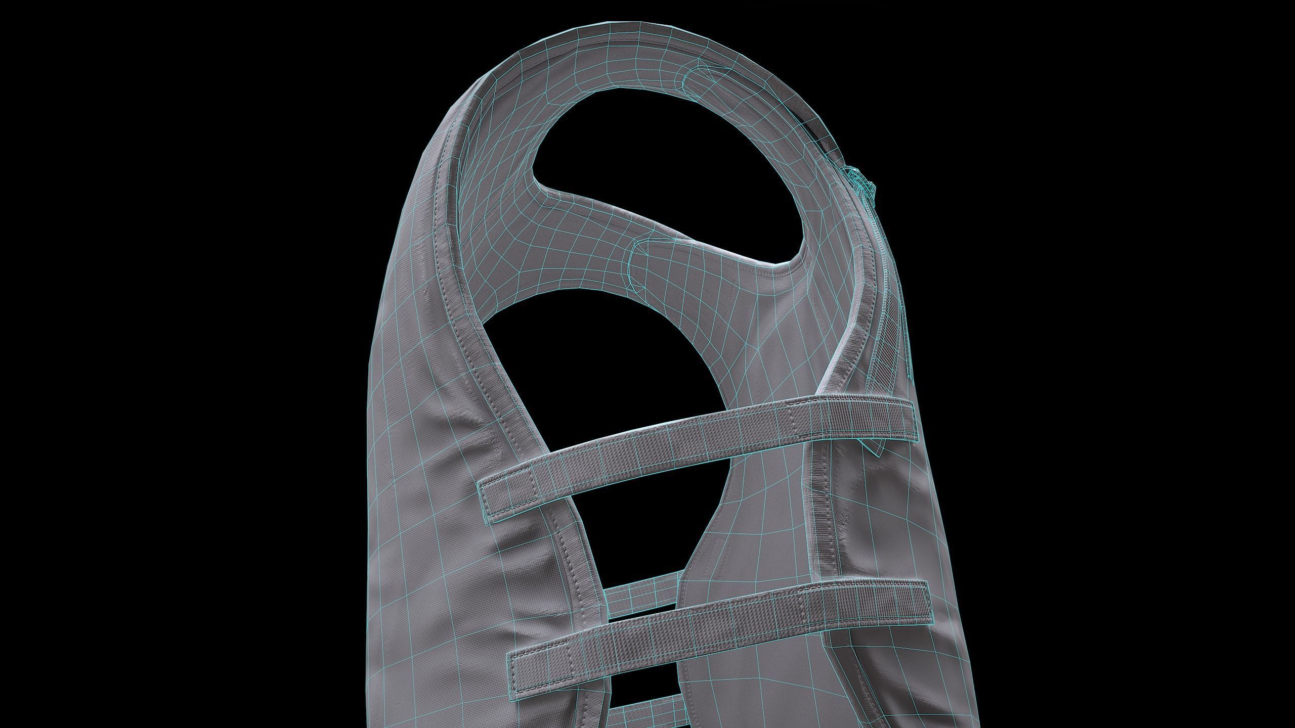 6B2 Body Armor Low-poly 3D model_15