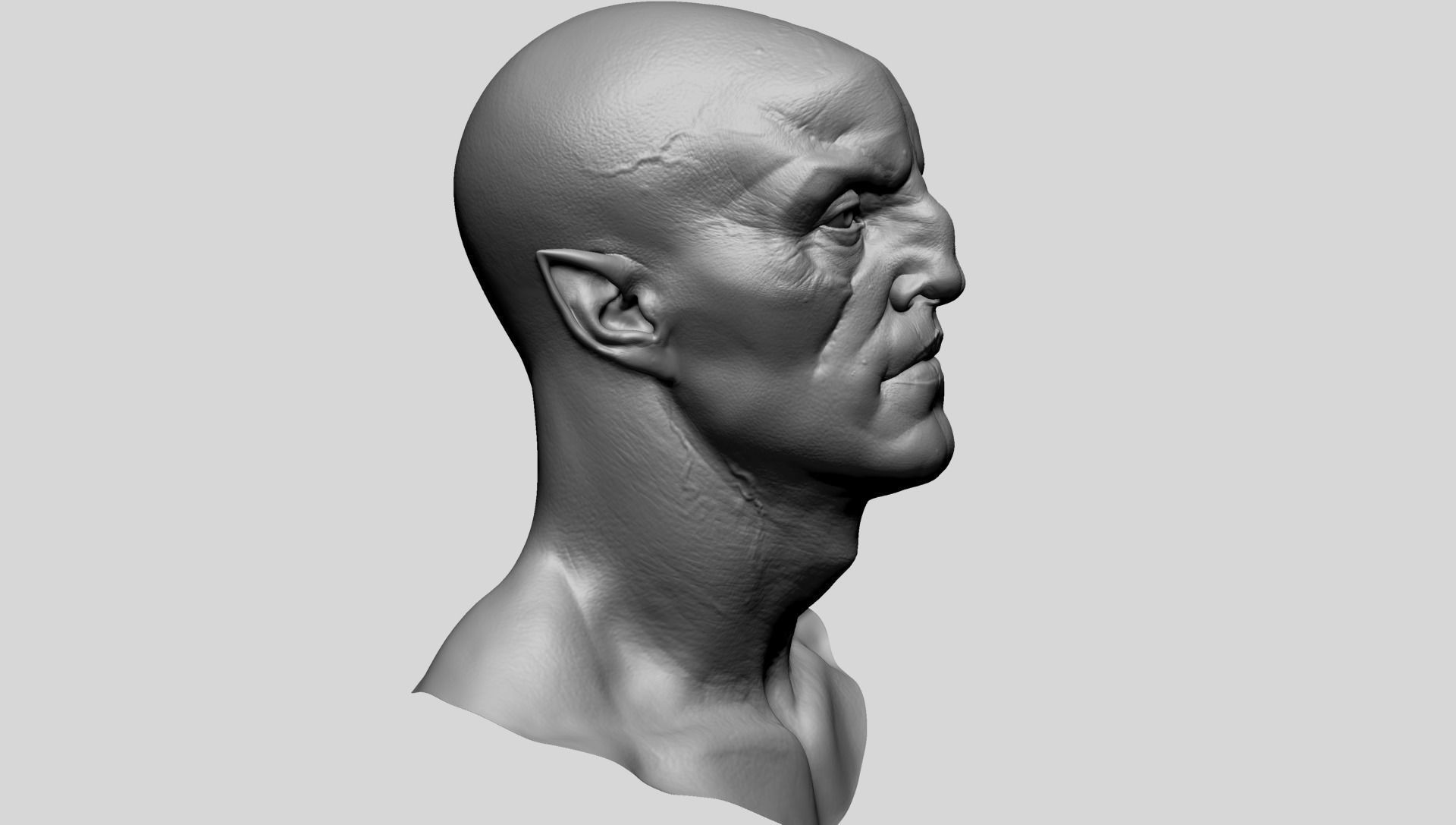 Creature Head V1 3D model_2