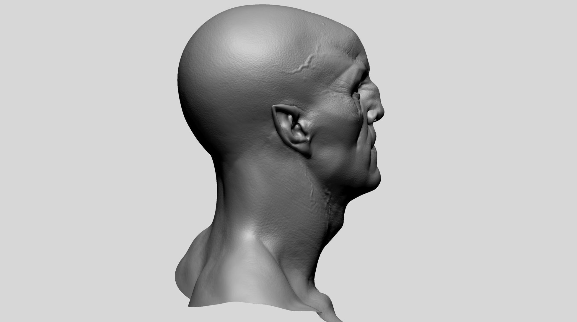 Creature Head V1 3D model_3