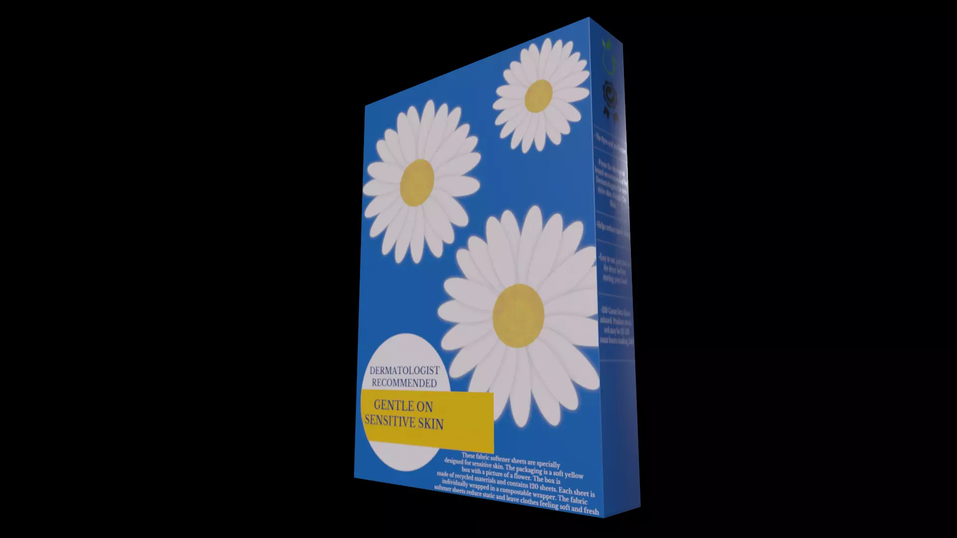 Sensitive Skin Fabric Softener Sheets Low-poly 3D model
