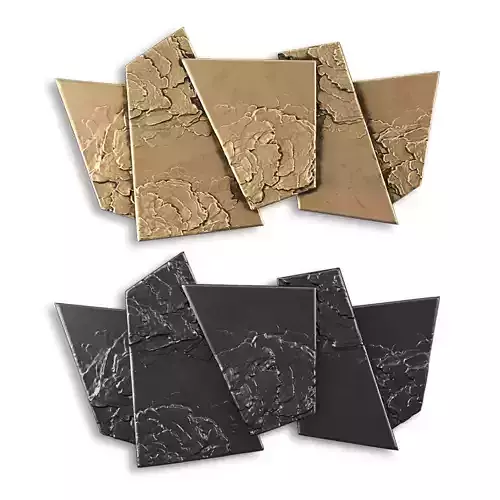 Wallmount blades relief art 3D model