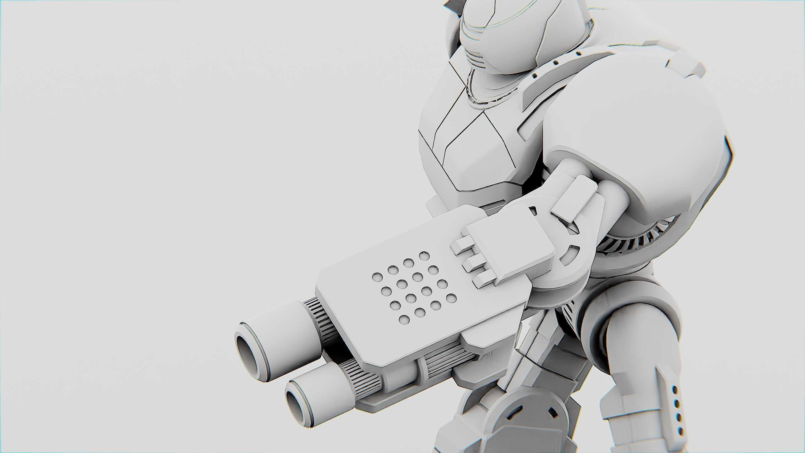 COMBAT DROID ORION Rigged for Unreal Engine - Unity - MIXAMO 3D model_34