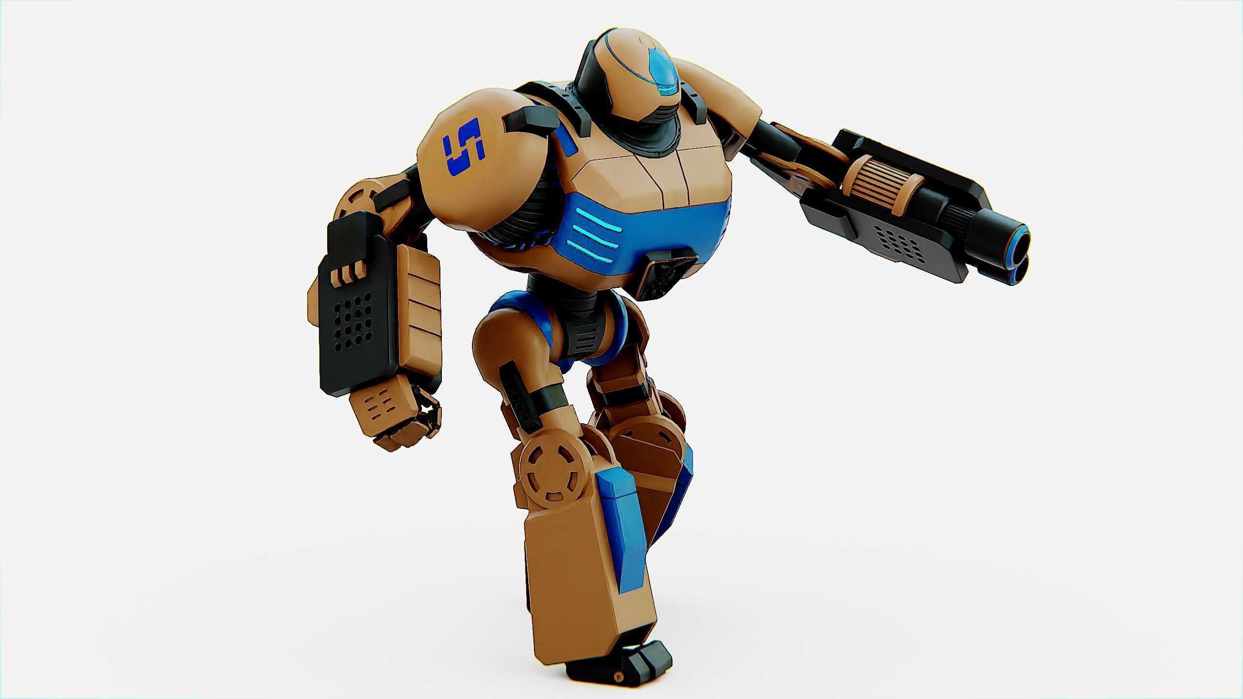 COMBAT DROID ORION Rigged for Unreal Engine - Unity - MIXAMO 3D model_4