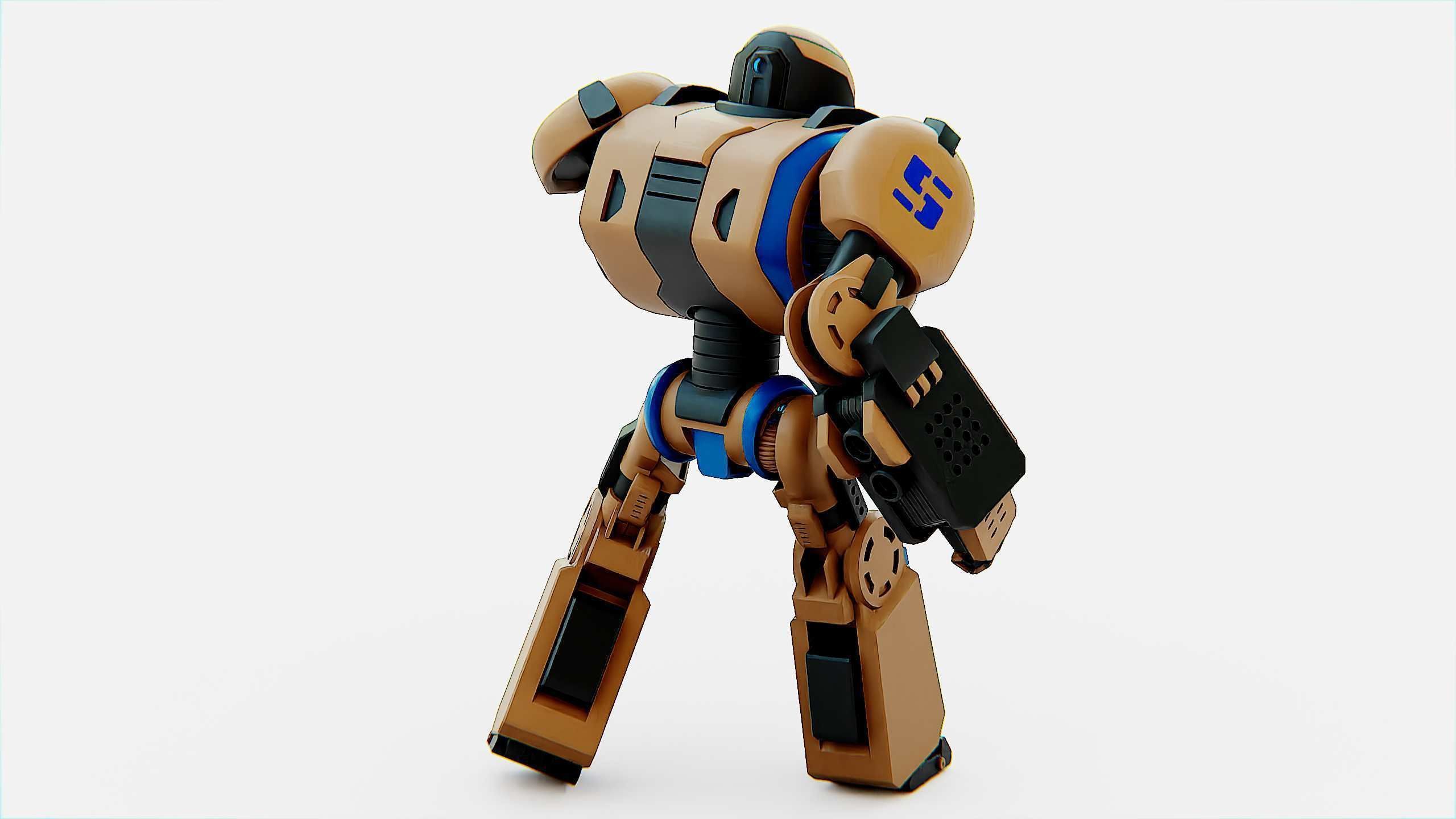 COMBAT DROID ORION Rigged for Unreal Engine - Unity - MIXAMO 3D model_10