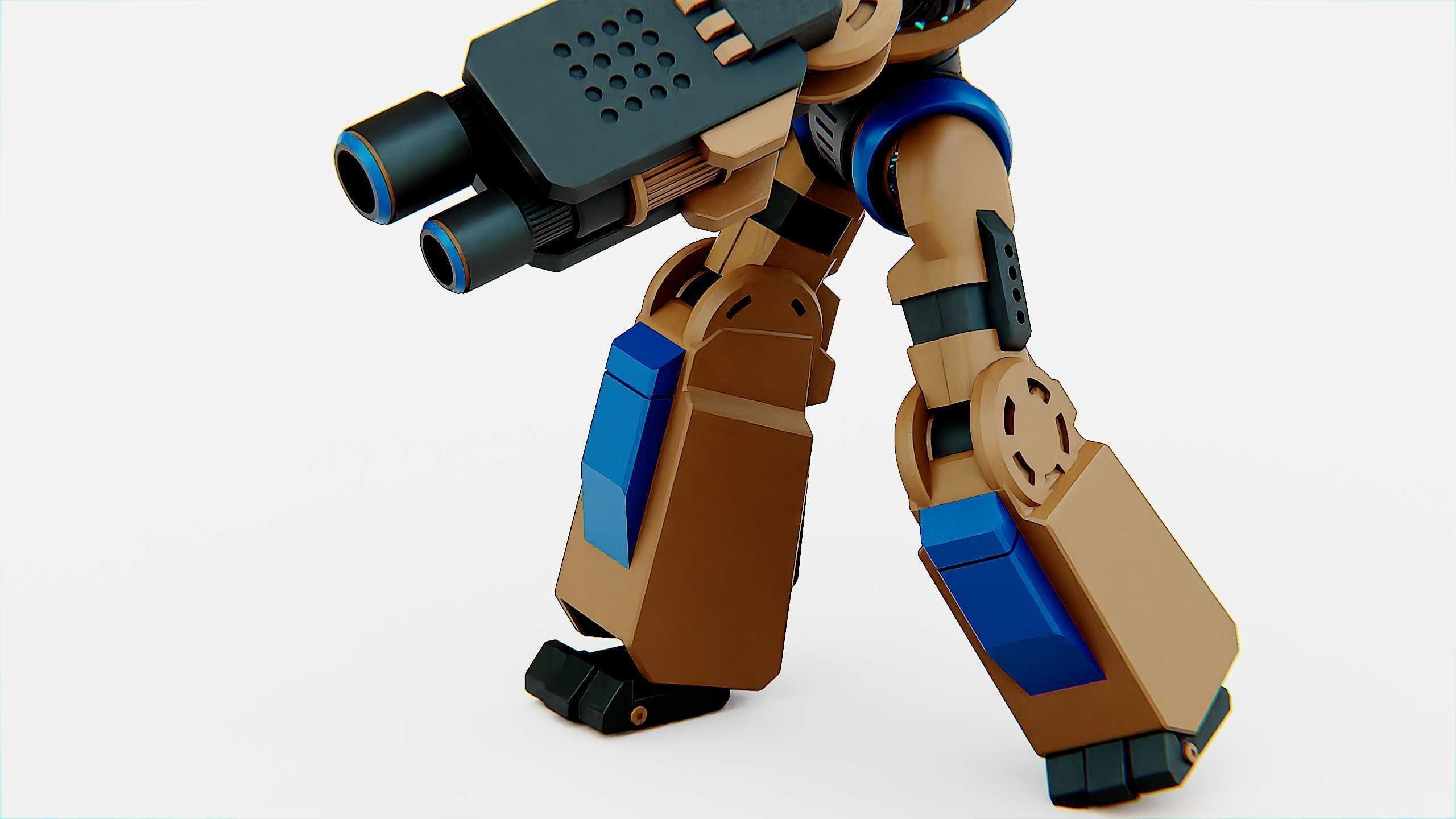 COMBAT DROID ORION Rigged for Unreal Engine - Unity - MIXAMO 3D model_26