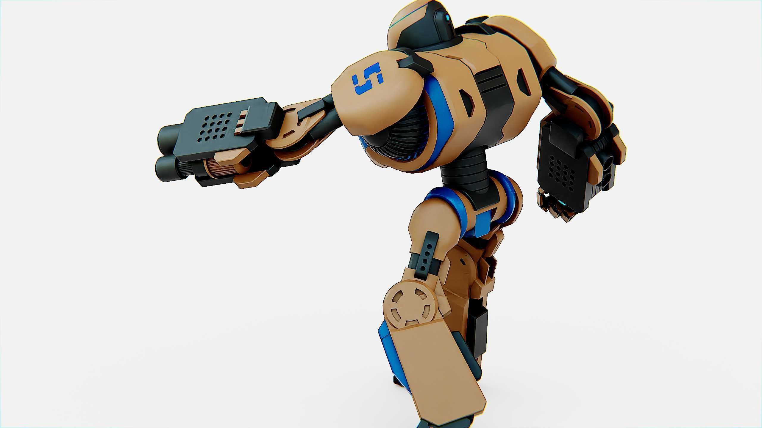 COMBAT DROID ORION Rigged for Unreal Engine - Unity - MIXAMO 3D model_15
