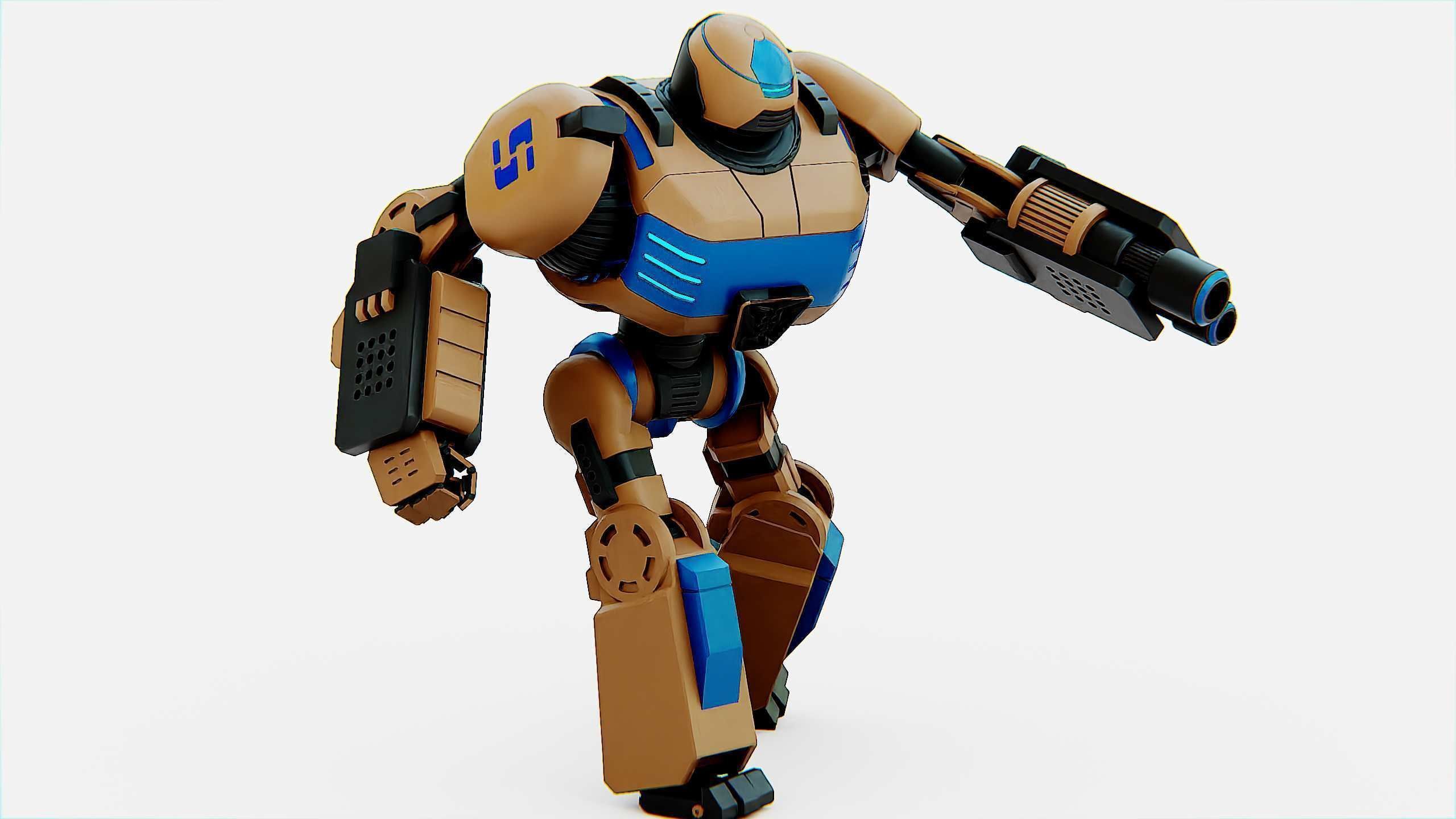 COMBAT DROID ORION Rigged for Unreal Engine - Unity - MIXAMO 3D model_3