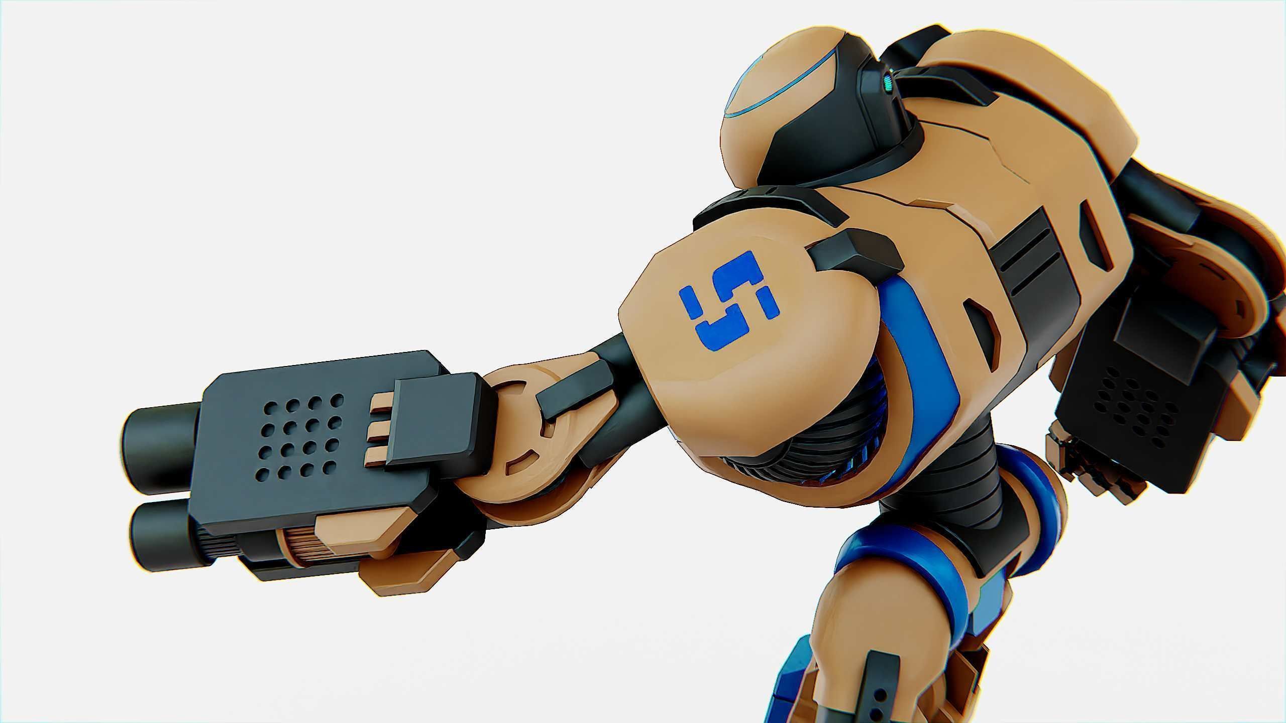 COMBAT DROID ORION Rigged for Unreal Engine - Unity - MIXAMO 3D model_25