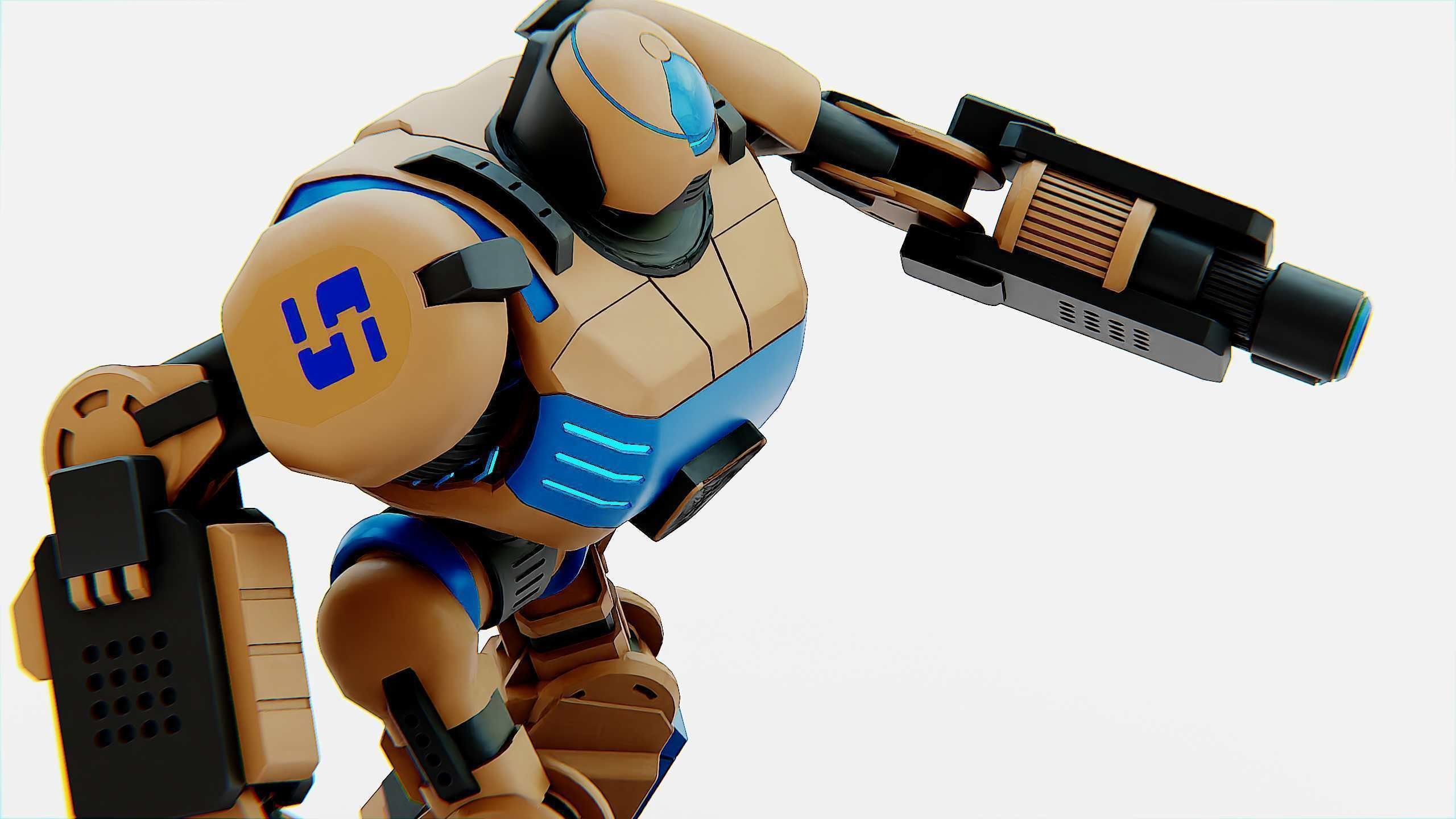 COMBAT DROID ORION Rigged for Unreal Engine - Unity - MIXAMO 3D model_23