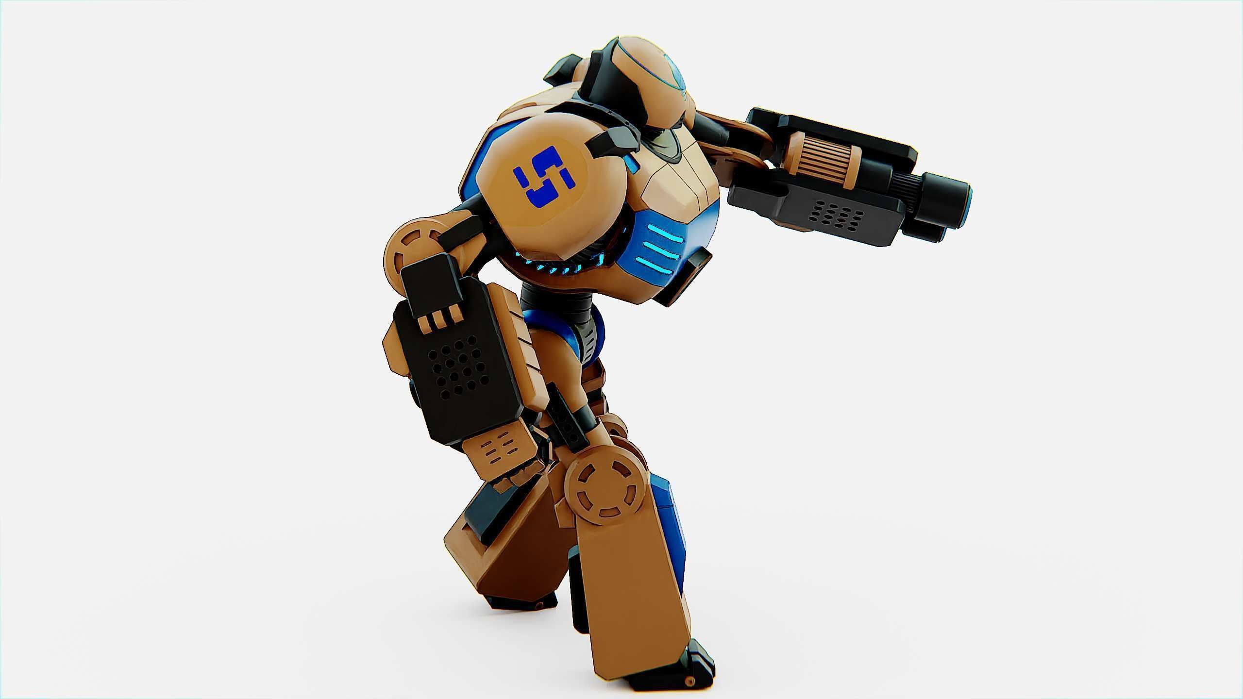 COMBAT DROID ORION Rigged for Unreal Engine - Unity - MIXAMO 3D model_6