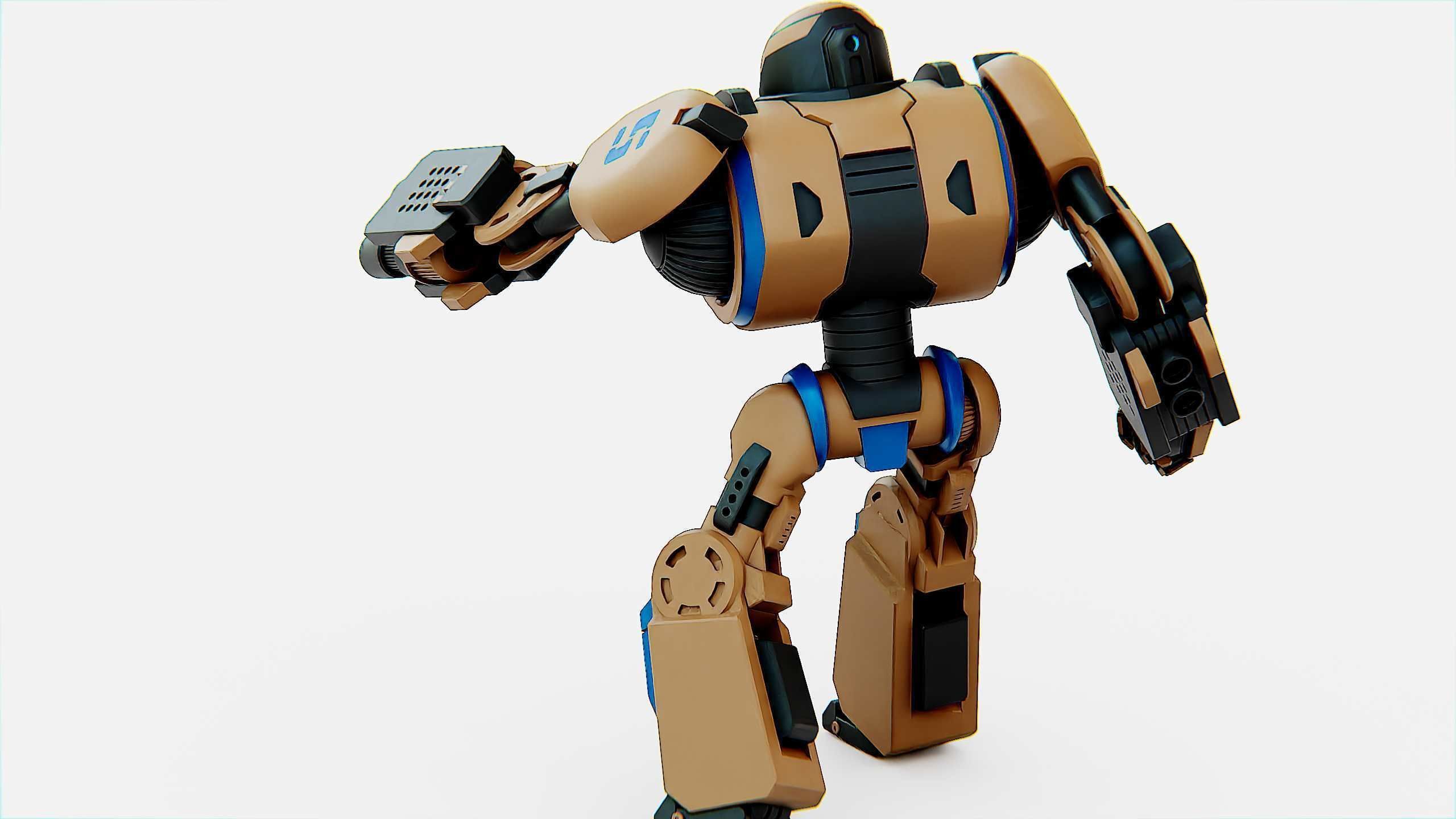 COMBAT DROID ORION Rigged for Unreal Engine - Unity - MIXAMO 3D model_13