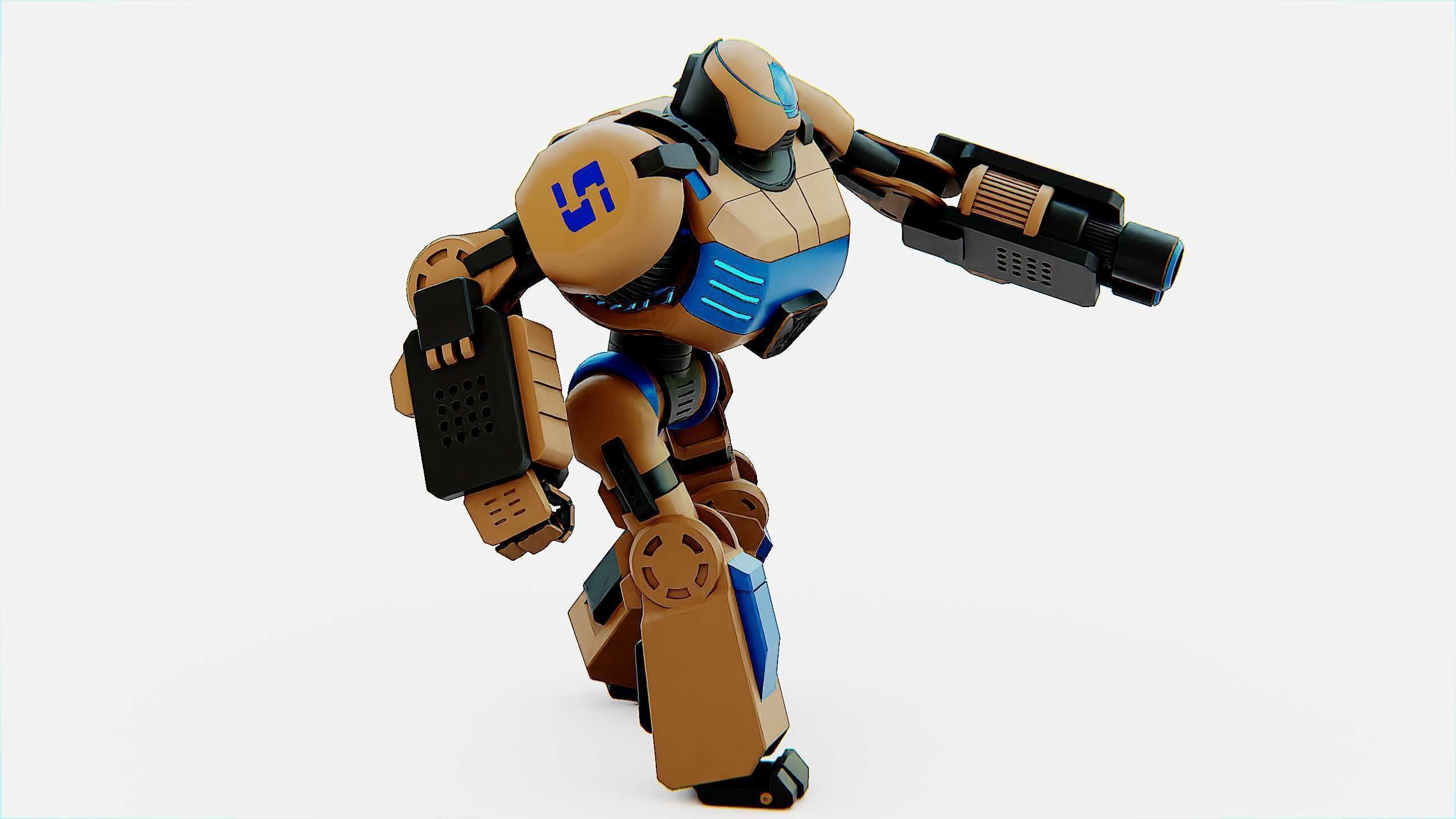 COMBAT DROID ORION Rigged for Unreal Engine - Unity - MIXAMO 3D model_5