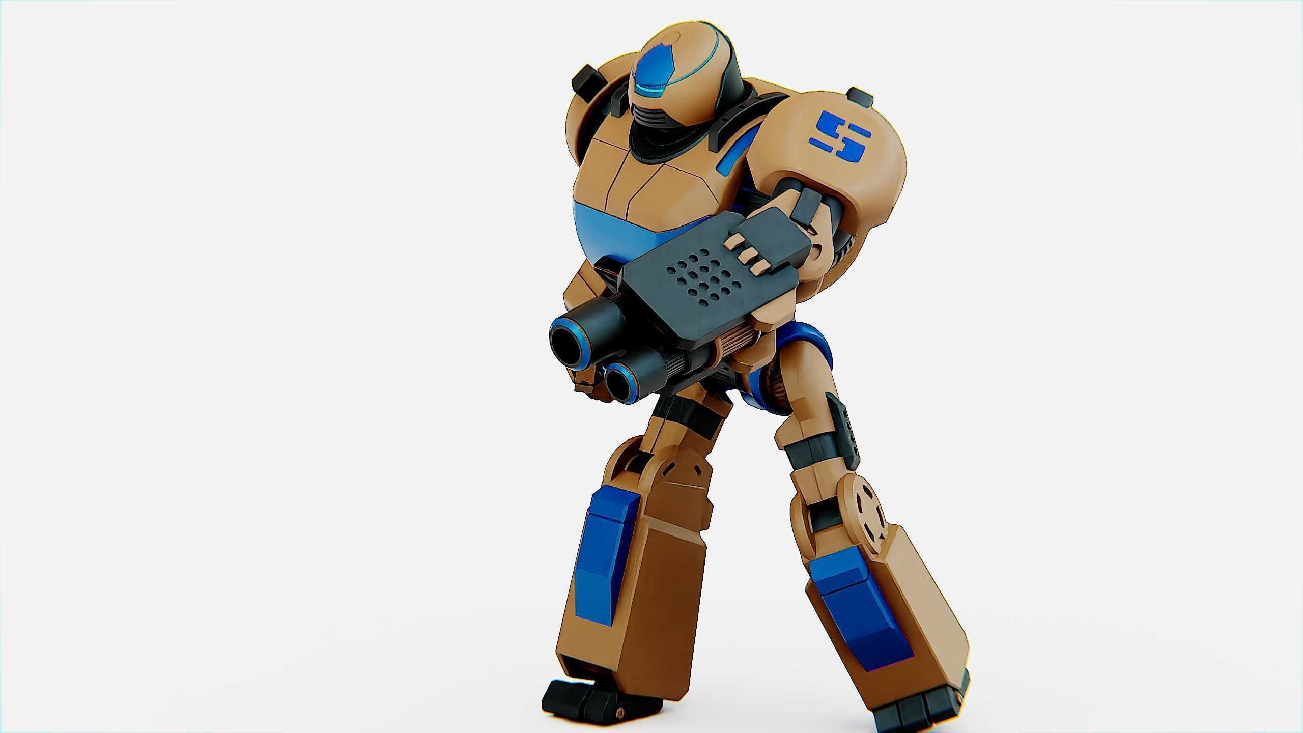 COMBAT DROID ORION Rigged for Unreal Engine - Unity - MIXAMO 3D model_19