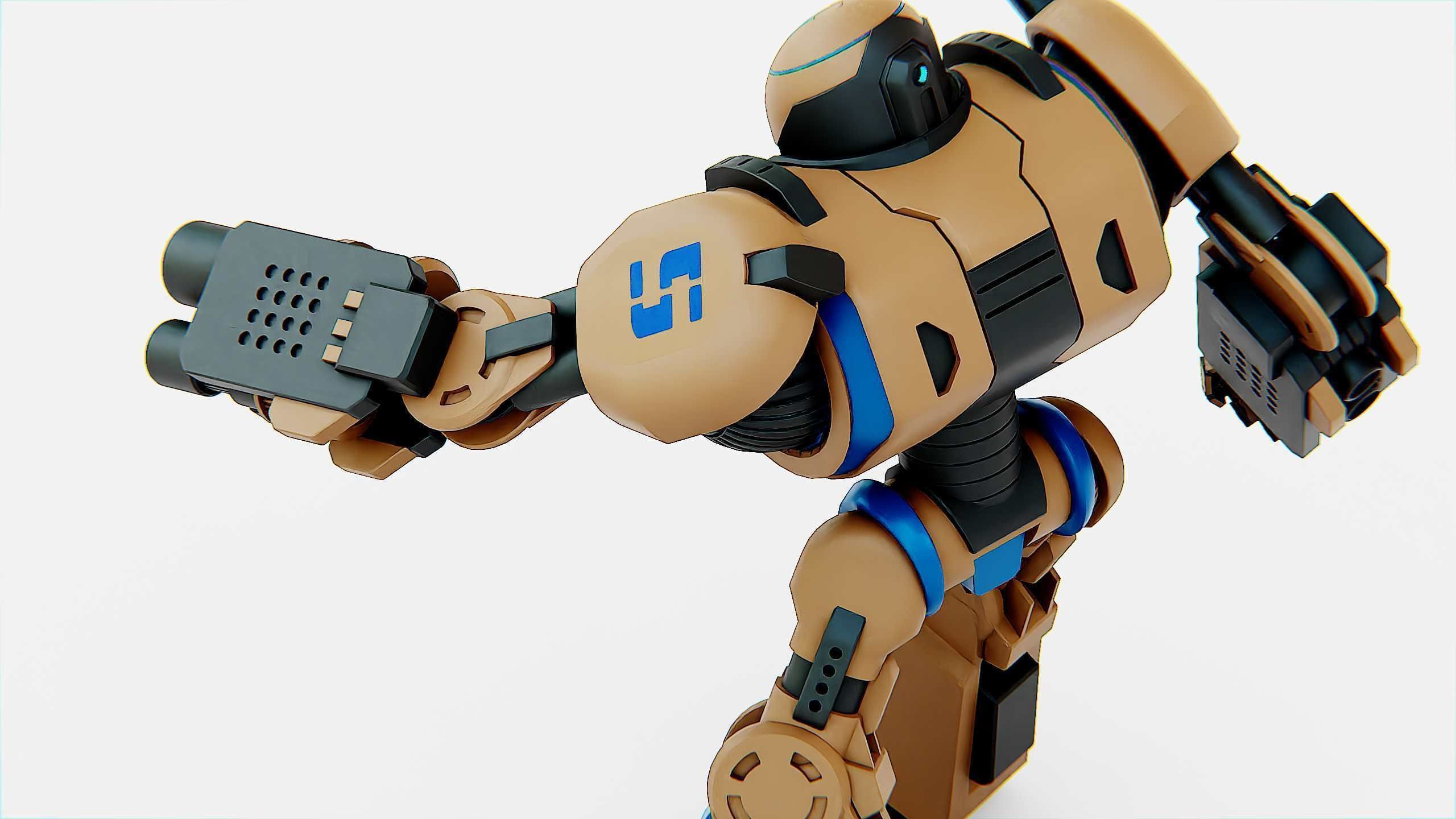 COMBAT DROID ORION Rigged for Unreal Engine - Unity - MIXAMO 3D model_28