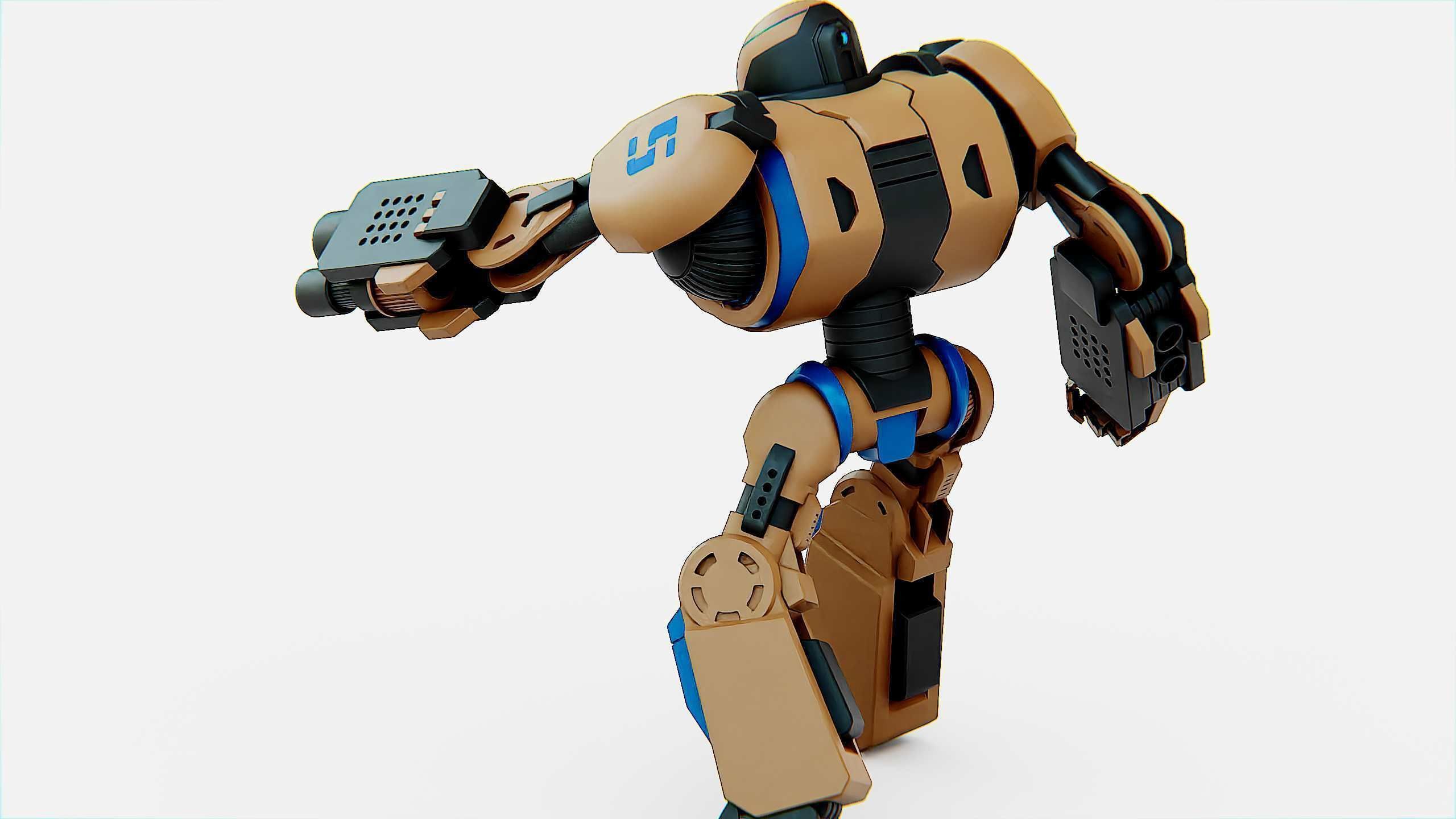 COMBAT DROID ORION Rigged for Unreal Engine - Unity - MIXAMO 3D model_14